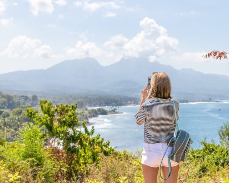 Woman traveling in indonesia